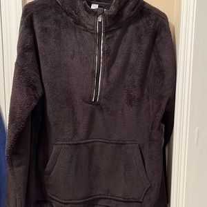 Moret Ultra Sherpa Deep Black Pullover with hood and Pocket